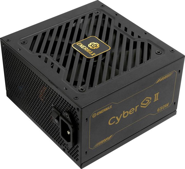 Actual product image Enermax Power Supply 650W CyberG II 80+ Gold Black non-mod (650 W)