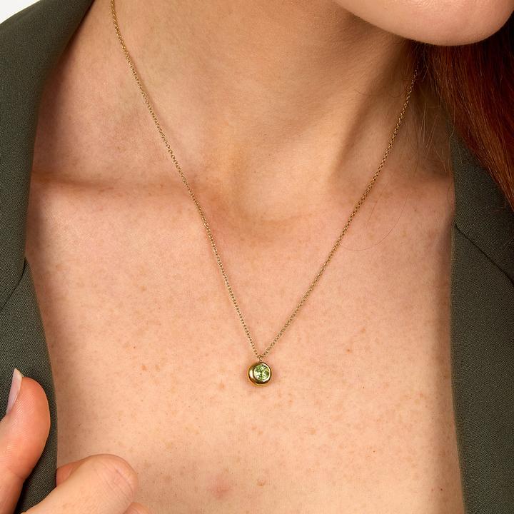 Produktbild Morellato - Charming Gold Plated Necklace with Semipreziose Peridot SAXN05 (Silber 925)