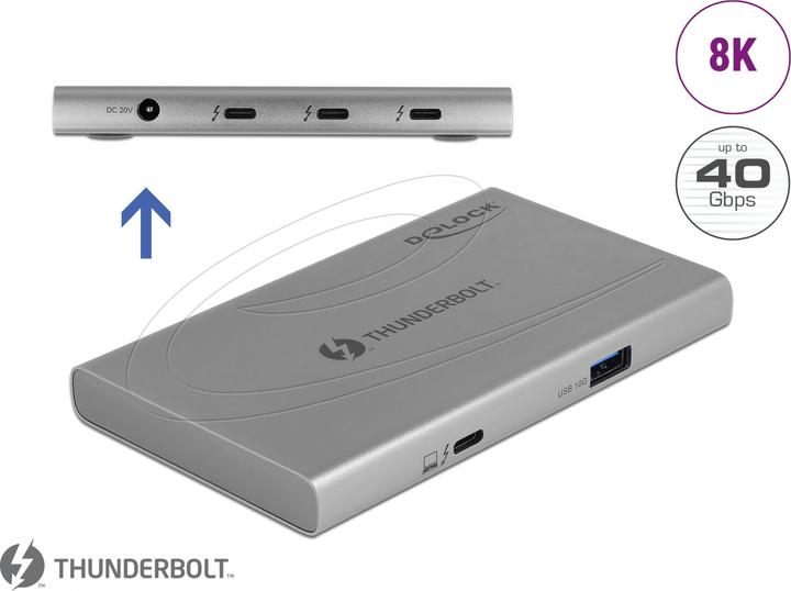 Productafbeelding Delock Docking station Thunderbolt 4 (Thunderbolt, 5 Havens)