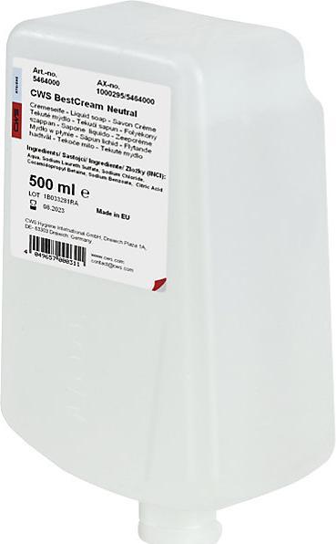 Actual product image CWS Liquid soap, pack of 12 bottles, 0.5 l each, neutral, white-cream. (500 ml)