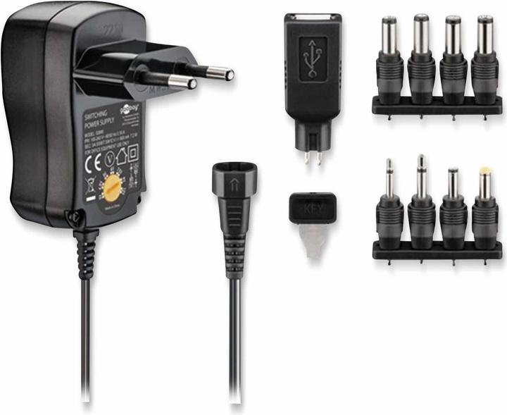 Produktbild Goobay 3 V - 12 V Universal-Netzteil 0.6 A