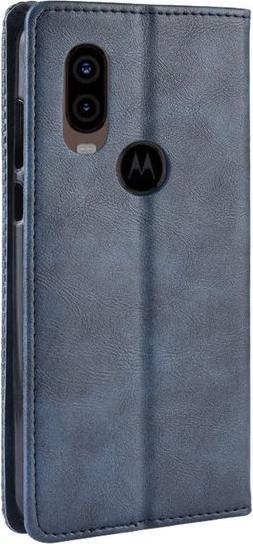 Produktbild MU Style Vintage Style Leder Bookcover Hülle (Motorola One Vision)
