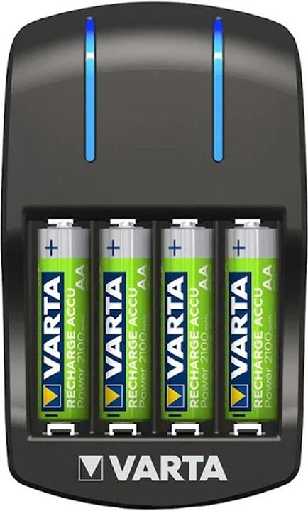 Immagine prodotto Varta caricabatterie a spina (4 pz., AA, 2100 mAh, Batteria + Caricabatterie)