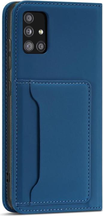 Produktbild Hurtel Magnetkartenetui für Xiaomi Redmi Note 11 Pro Pouch Card Wallet Kartenhalter Blau (Xiaomi Redmi Note 11 Pro)