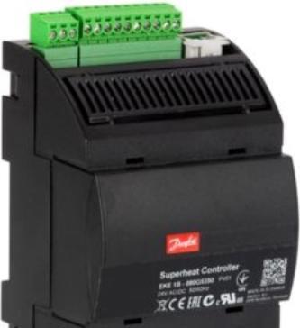 Image du produit Danfoss EKE 1B - Régulateur de température, DI 2, DO 1, DC 24 V, 1 tryk, 2 temp