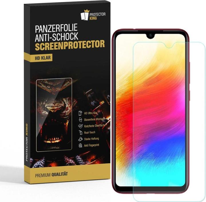 Produktbild Protectorking 2x Panzerfolie Anti-Shock HD Klar (2 Stück, Xiaomi Redmi Note 7)