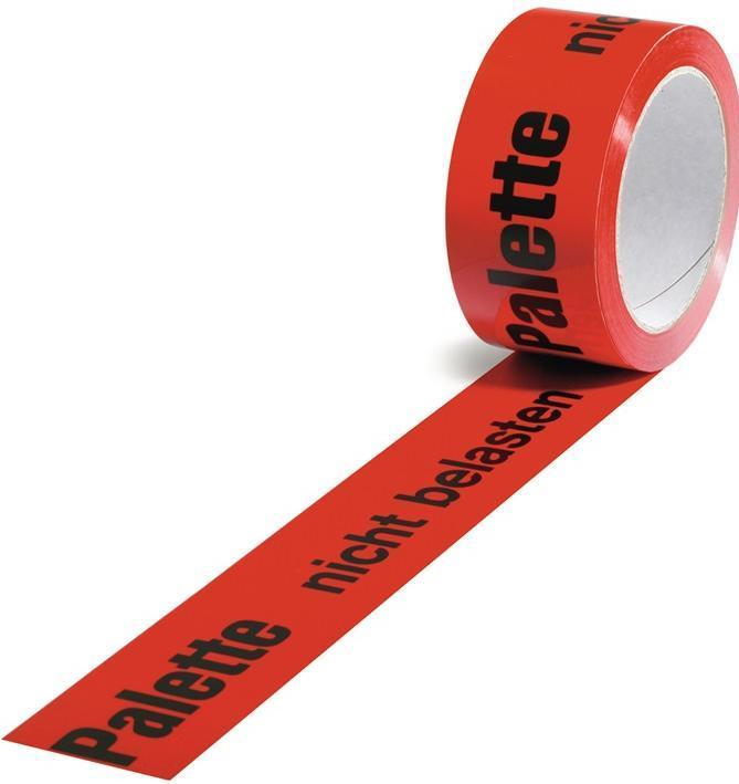 Produktbild Transpak Warnklebeband PP Palette nicht belasten Länge 66 m, Breite 50 mm rot (50 mm)
