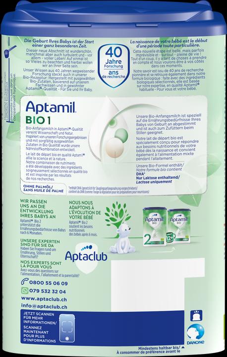 Produktbild Aptamil BIO 1 (882 g, ab Geburt)