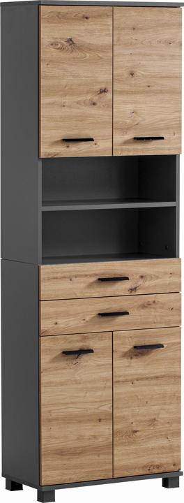 Charcoal, artisan oak decor