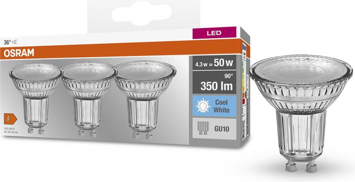 Actual product image Osram Base (GU10, 4.30 W, 350 lm, 3 x, F)