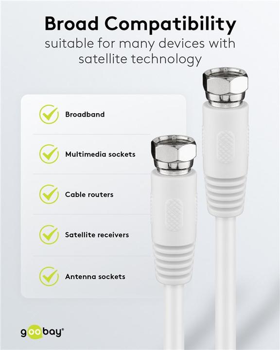 Produktbild Goobay F-Norm-Verbindungskabel (80 dB, Antennendose)