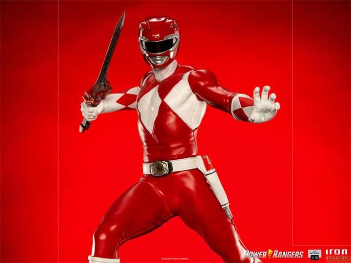 Actual product image Iron Studios Power Rangers statuette 1/10 BDS Art Scale Red Ranger 17 cm