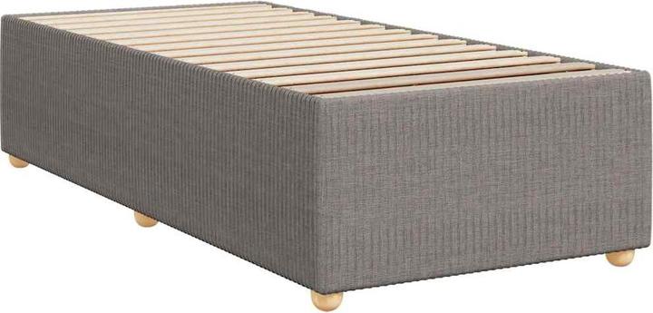 Produktbild VidaXL Boxspringbett Einzelbett Polsterbett Bett Matratze Taupe 80x200cm Stoff (80 x 200 cm, 80 x 200 cm)