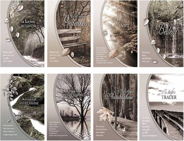 Magni Funeral cards 100 pcs. 8 assorted (100 pcs.)
