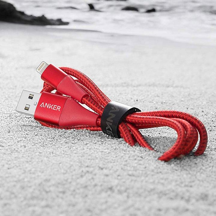 Immagine prodotto Anker - stabiles Lightning Kabel 0,9 Meter, Powerline+ II, rot (MFI) (0.90 m)