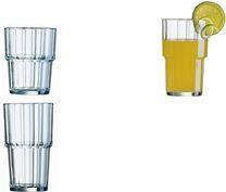 Image du produit Esmeyer Verre à jus "Norvege", 0,25 litre, empilable en verre trempé, particulièrement stable, hauteur : 94 (0.25 l, 6 x)