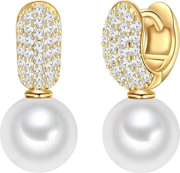 Immagine prodotto Rafaela Donata Donna Argento 925 Cubic Zirconia Shell Core Pearl Oro Giallo - 30374 (Argento)