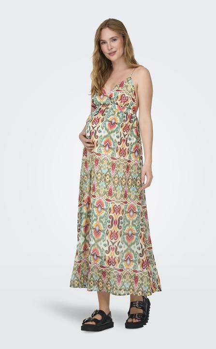Image du produit Only Maternity Coupe normale Col en V Maternité Bretelles réglables Robe midi (M)