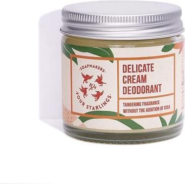 Four Starlings Soap House Crema Deodorante Delicata Senza Soda Mandarino 60Ml (60 ml)