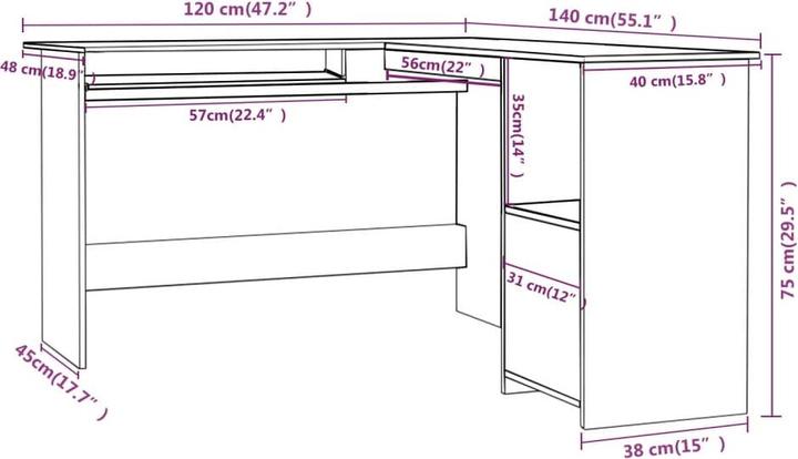 Produktbild VidaXL Dov (120 x 140 x 75 cm)