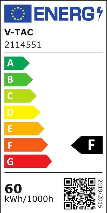 Energy Label V-TAC VT8555 30W60W30W LED Designer Dome Light Remote Control Colour Change Dimmable Star Decal (6000 lm)