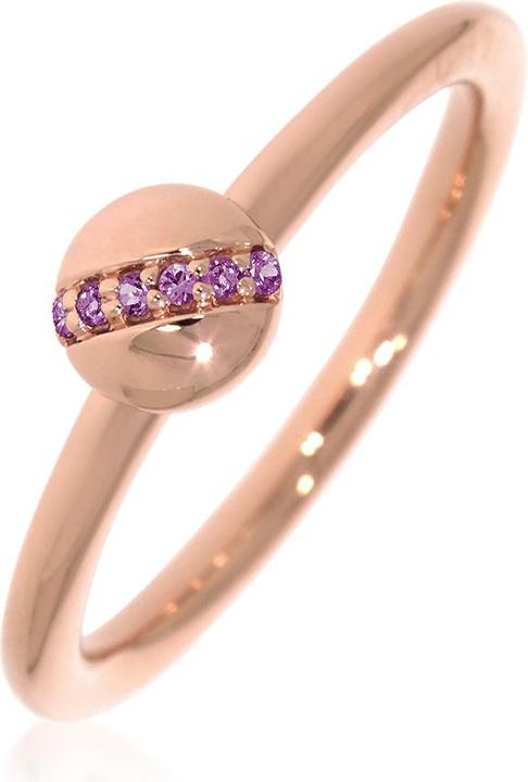 Xen Ring mit 6 Amethyste ca. 0,04 ct. rosèvergoldet