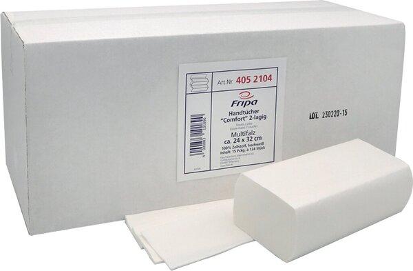 Produktbild Fripa Papierhandtücher 4052104 Comfort Interfold-Falzung 2-lagig 1.860 Tücher (124 x)