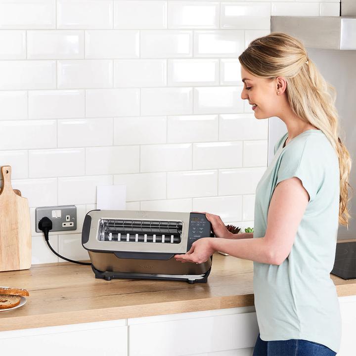 Image du produit Ninja 3-in-1 Multifunctionele Toaster, Grillplaat en Panini Maker - 7 Roosterstanden - RVS - ST202EU (Fiche CH)
