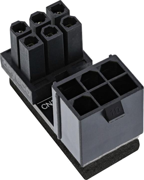 Image du produit InLine Adaptateur d'alimentation pour carte graphique interne, ATX 6 broches mâle / femelle (tourné)