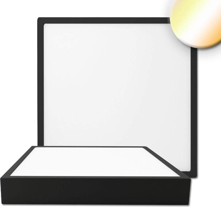 Actual product image Isoled LED ceiling light PRO black, 30W, 300x300mm, ColorSwitch 2700/3000/4000K, dimmable