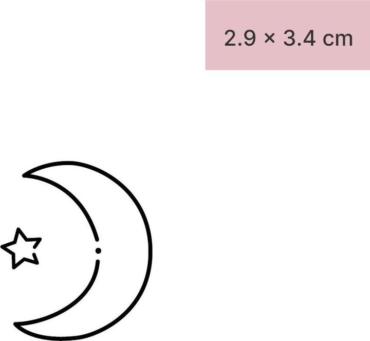 Image du produit minink Tatouage temporaire - Lune et étoile