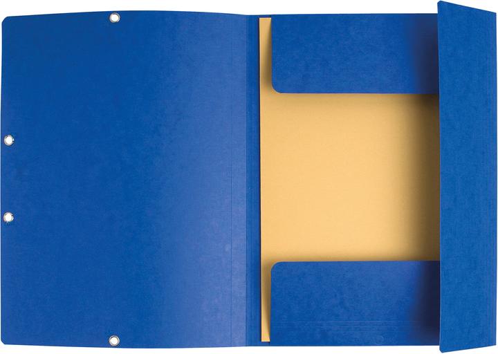 Image du produit Exacompta Chemise à élastique 3 rabats carte lustrée 355gm2 - A4 - Bleu (A4, 1 x)