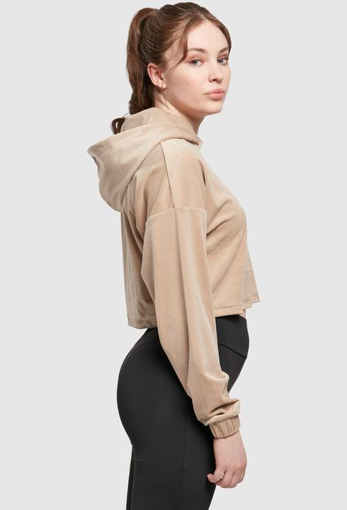Actual product image Urban Classics Ladies Cropped Velvet Oversized Hoody (5XL)