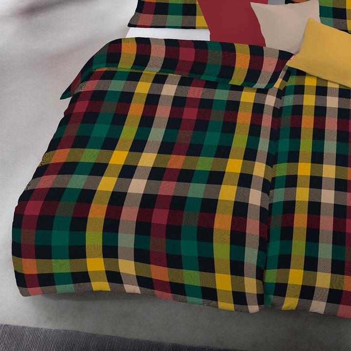 Produktbild Fleuresse gewebte Edelflanell Bettwäsche Lech Devonport multicolor (Duvetbezug, 160x210 cm + 65x100 cm)