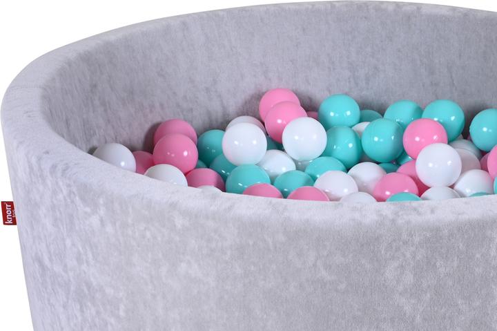 Immagine prodotto Knorrtoys Bällebad soft - "Grey" - 300 balls rose/creme/lightblue (ca. 6cm Durchmesser)