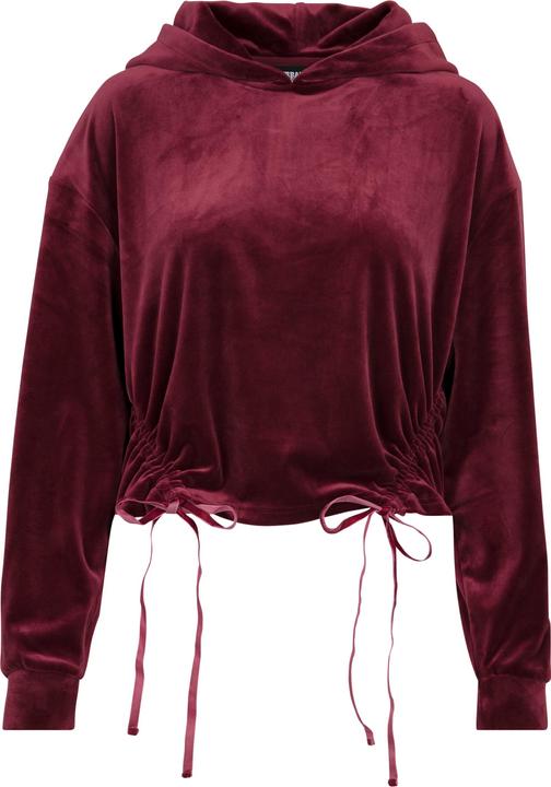 Urban Classics UC Ladies Ladies Short Velvet Gathered Hoody