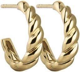 Jeberg Jewellery Ohrringe Twisted Hoops Gold (14-karätiger Goldauflage)