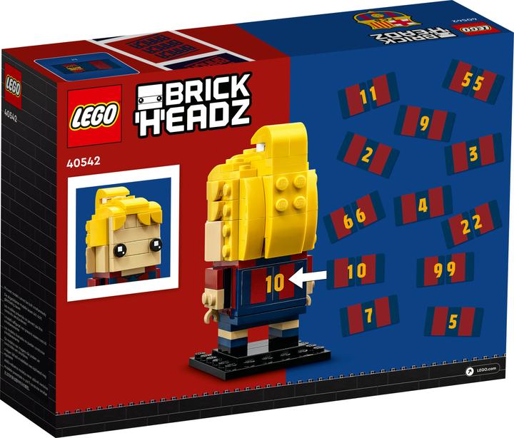 Actual product image LEGO Brick Headz - FC Barcelona â€" Go Brick Me (40542, LEGO Brickheadz)