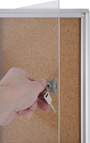 Produktbild eurokraft basic Info-Schaukasten für innen (Magnettafel, Pinnwand, 71.5 x 35 cm)