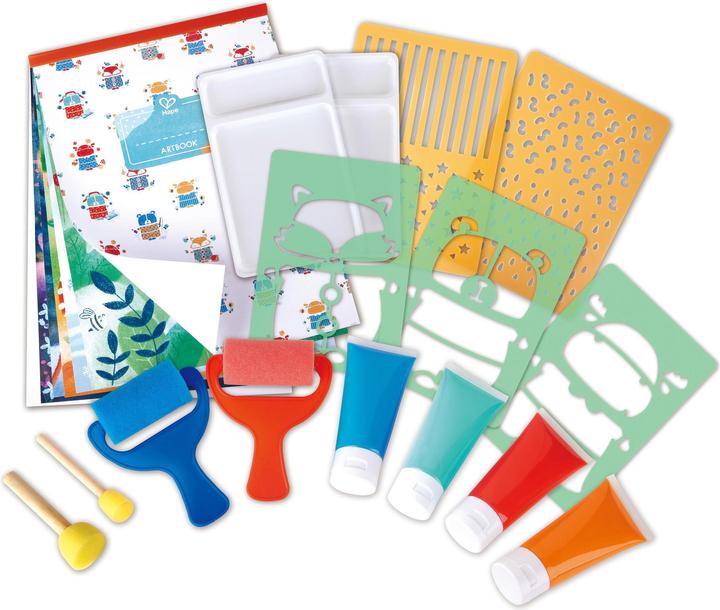 Produktbild Hape Malspass mit Farbrollern und Schablonen