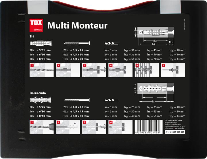 Actual product image Tox Standard-Sortiment Monteur Multi (336 pcs.)