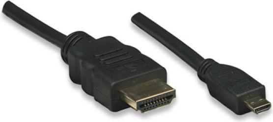 Actual product image Allnet Cable Video HDMIHDMI MicroD STST 1m 4k60Hz black for e.g. Raspberry (1 m, HDMI)