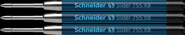 Produktbild Schneider 3 Slider 755 Kugelschreiberminen XB schwarz (Nachfülleinheit, Schwarz, 7 mm)