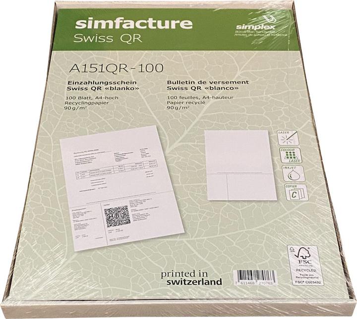 Immagine prodotto Simplex Simfacture - Swiss QR (100 x)