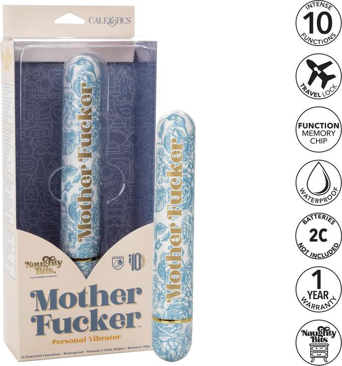 Actual product image CalExotics Naughty Bits® Mother Fucker™ Personal Vibrator
