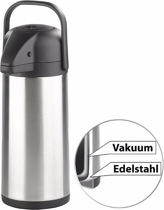 Produktbild Rosenstein & Söhne Doppelwandige Vakuum-Isolierkanne mit Pumpsystem (3 l)