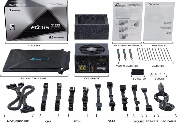 Actual product image Seasonic Focus PX (750 W)
