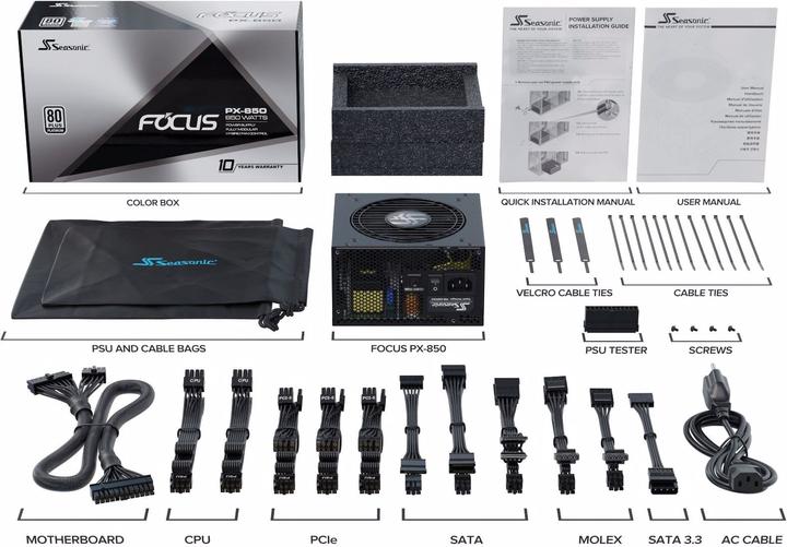 Actual product image Seasonic Focus PX (850 W)