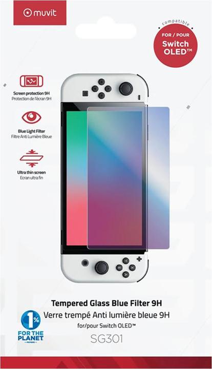 Actual product image Muvitgame Muvit Gaming Verre Trempe Filtre Bleu Pour Switch OLED (Switch OLED)