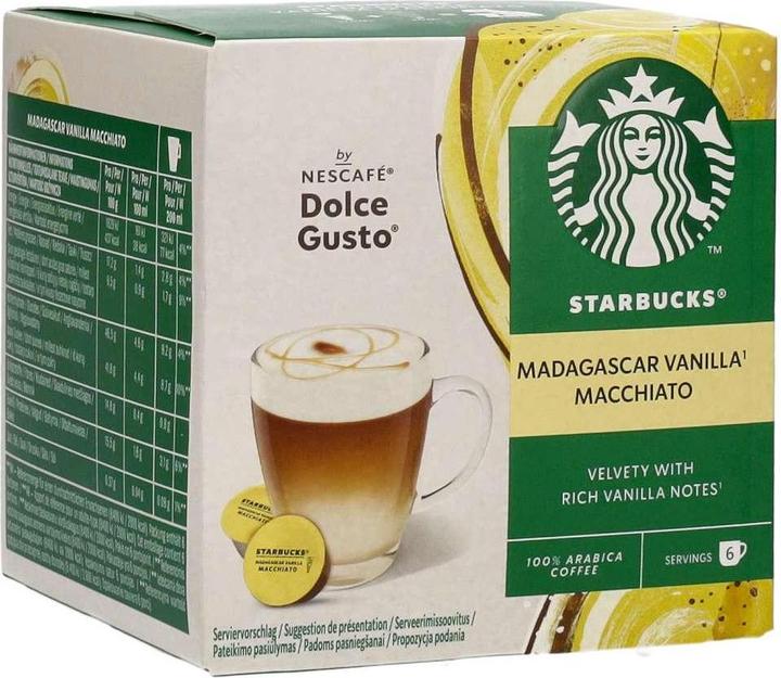 Actual product image Starbucks Vanilla Macchiato by Nescafé Dolce Gusto (6 x Port.)